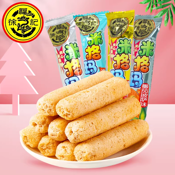 徐福记米格玛500g米果卷酥脆夹心膨化饼干 
