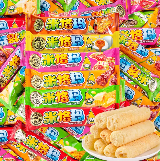 徐福记米格玛散装多口味糙米卷米果棒夹心饼干过年货膨化小零食品 