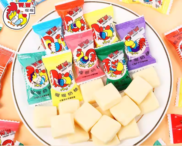 WOWO喔喔奶糖散装批发牛奶味喜糖佳佳软糖果怀旧儿童年休闲小零食 